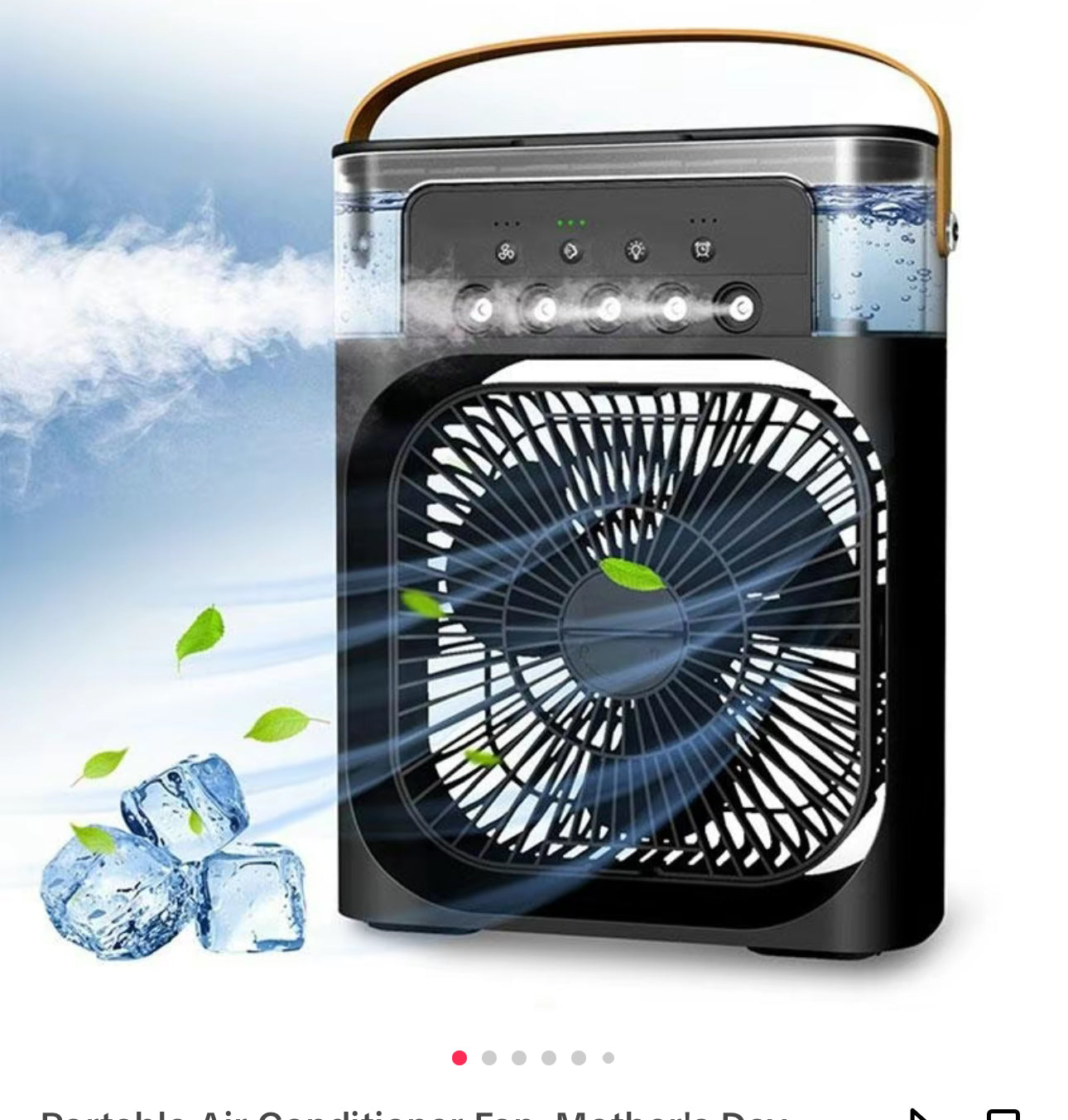 Portable 3-in-1 Air Cooler Fan – Mini AC for Room, Office &amp; Car | Fast Cooling + Humidifier | Ships from USA 🇺🇸 | TikTok &amp; Amazon Hot Seller!
