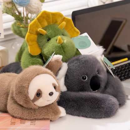 Panda, Koala, Sloth, Dinosaur, Bear &amp; Little Panda Plush Doll Gift – Kids Soft Stuffed Toy